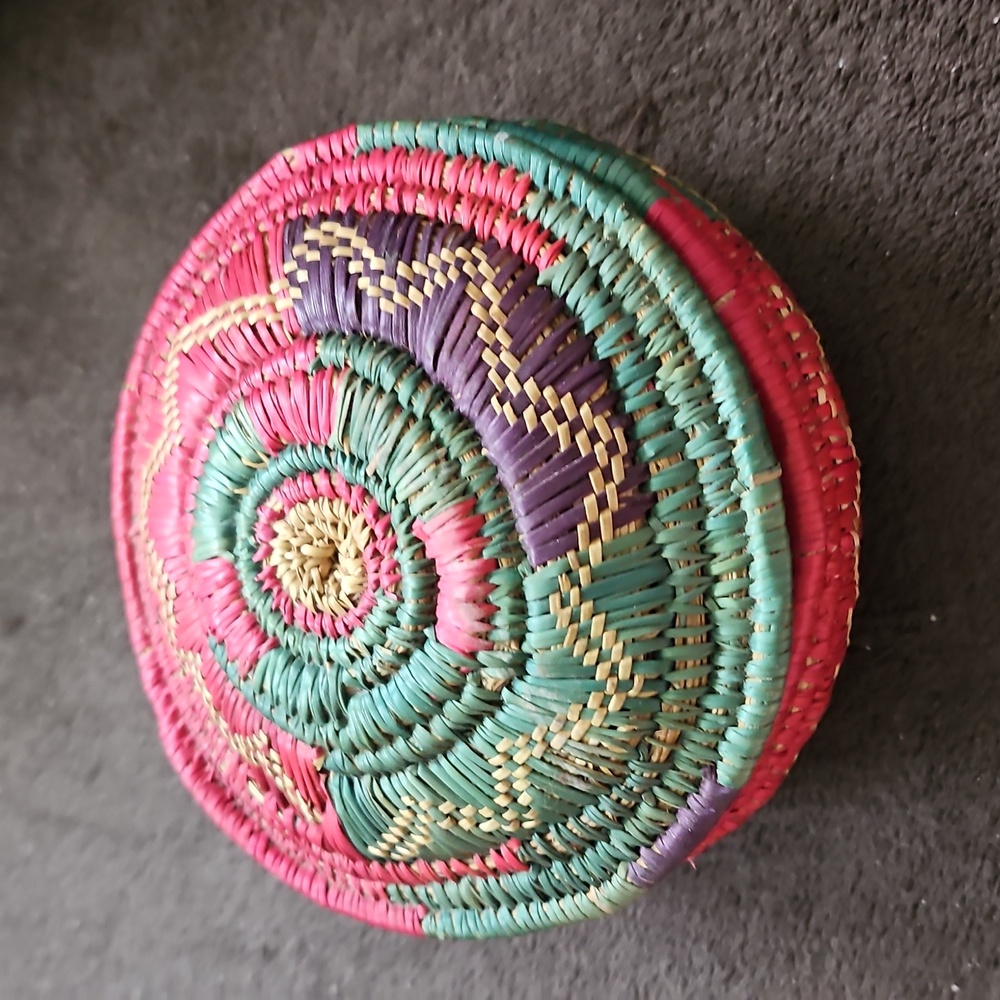 Woven Trinket Box. Multicolor